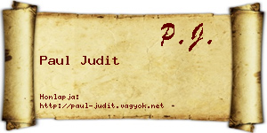 Paul Judit névjegykártya